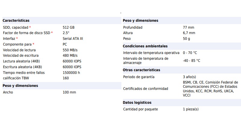 SSD BIWIN M100 512GB SATAIII 2.5 550MBS TECHNOLOGY/MAINSTREAM