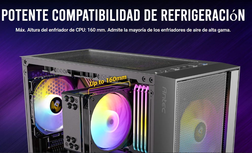 Case Antec Gamer AX65 ARGB 3X120MM ARGB FRONT 1X120MM ARGB REAR