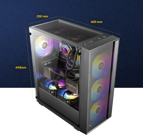 Case Antec Gamer AX65 ARGB 3X120MM ARGB FRONT 1X120MM ARGB REAR