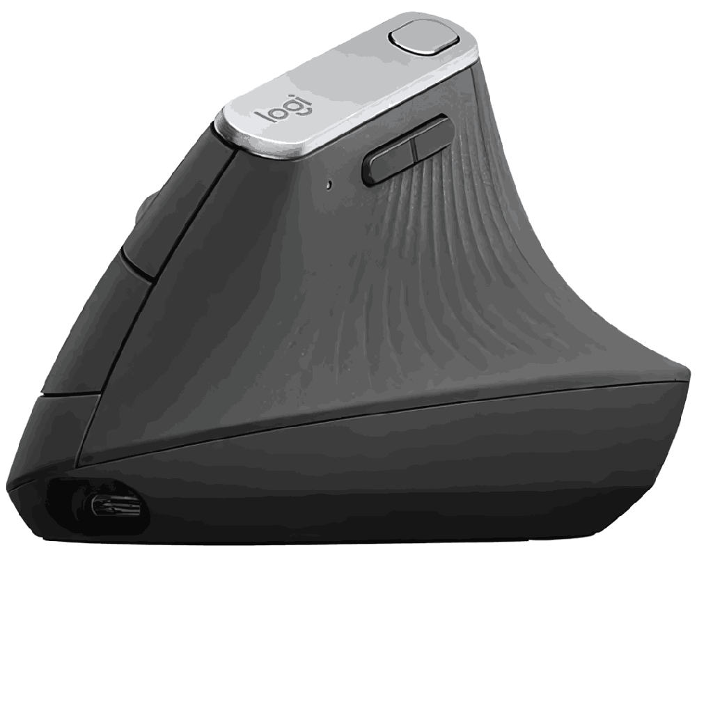 Mouse Logitech MX Vertical Negro Ergonomico Easy Switch Flow Unifying Bluetooth USB Recargable  910-005449