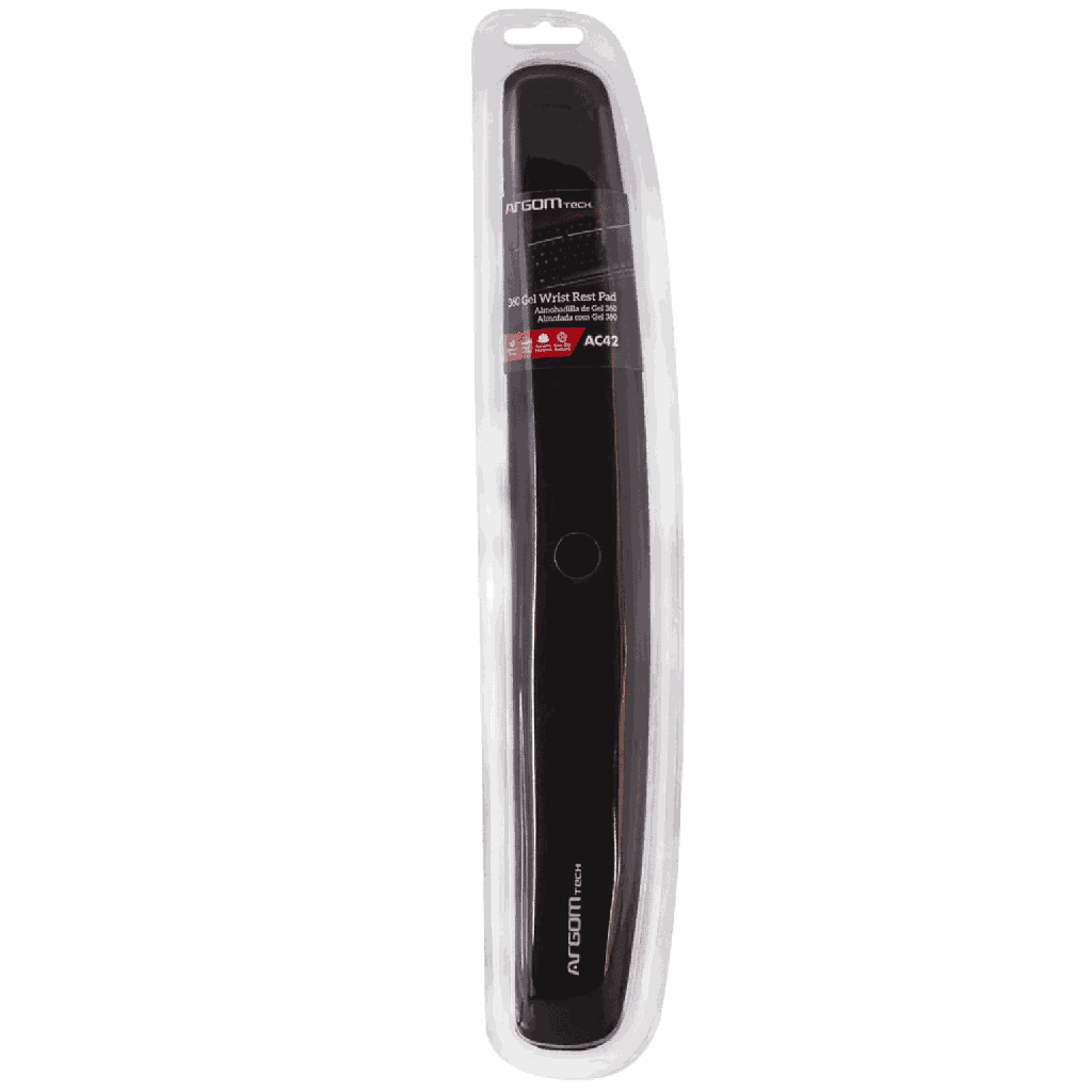 Key Pad Gel Argomtech ALMOHADILLA REPOSA-MUNECAS DE GEL 360 NEGRO