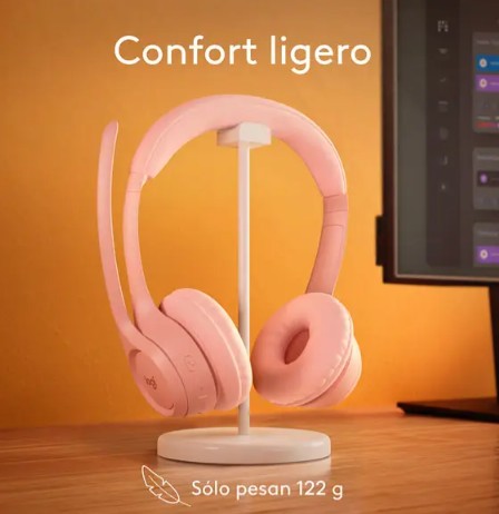 Audifono Logitech Zone 300 Bluetooth Rose Mic con supresion de ruido  981-001411