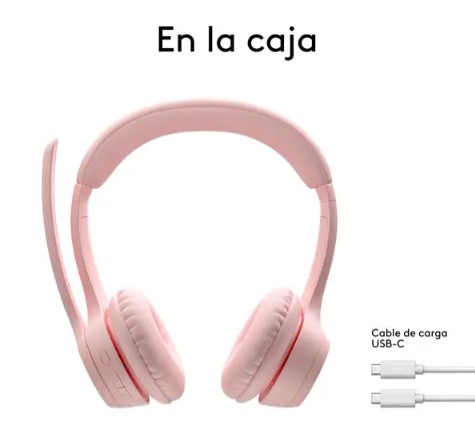 Audifono Logitech Zone 300 Bluetooth Rose Mic con supresion de ruido  981-001411