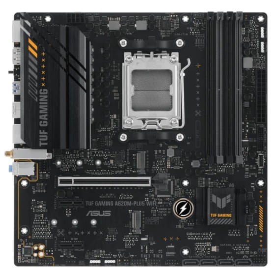 Mbo Asus TUF A620M-PLUS Wifi Amd Am5 4xddr5 Wifi 6 BT V5.3 Aura Sync RGB Hdmi + 2DP 2xM.2 PCI4.0 Micro-atx
