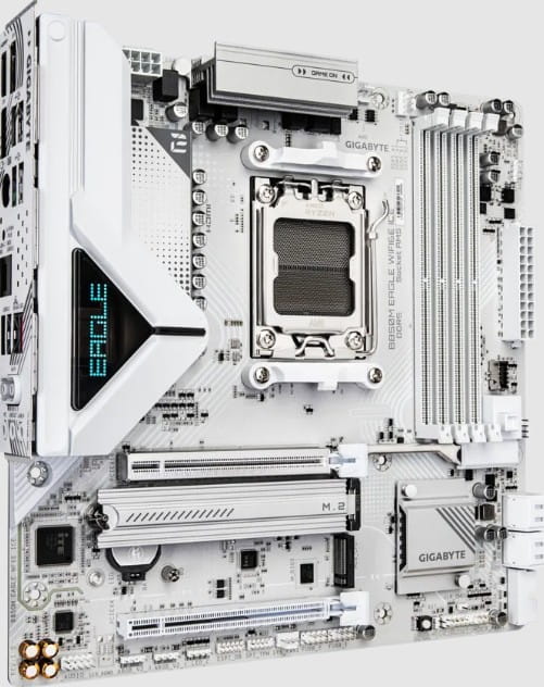 Tarjeta Madre Gigabyte B850M Eagle Wifi6E Ice AM5 DDR5 4 slots HDMI DP 2.5 WIFI mATX