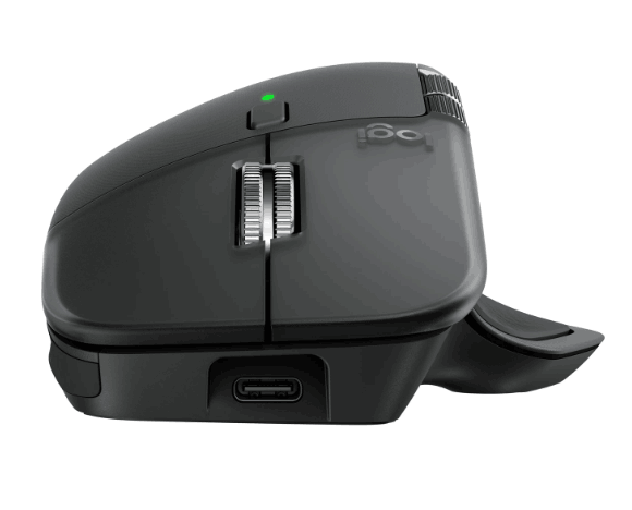 Mouse Logitech MX Master 4 Wireless BT LOGI BOLT USB-C Graphite No incluye cable de carga 910-007565