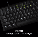 Teclado Corsair Gamer K70 Core INGLES RGB Mecanico Switch MLX Red PC Mac Xbox Playstation CH-9109B1E-NA