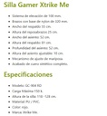 Silla Gamer XTRIKE-ME GC-904 RD Red/Black Ergonomica