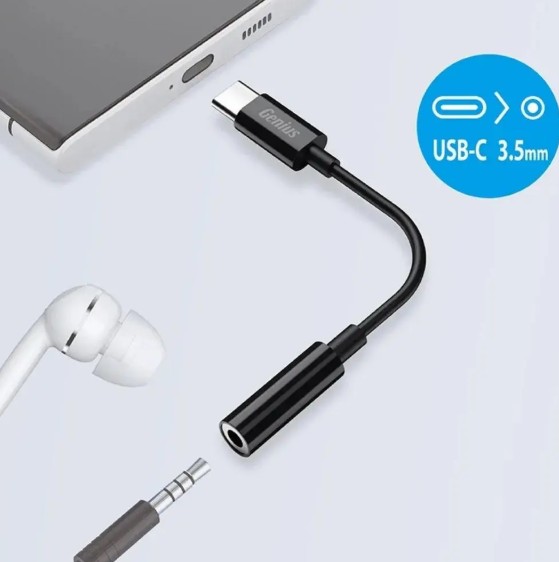 CABLE USB C A GENIUS 3.5MM AUDIO 24 BITS 96KHZ PLUG AND PLAY 10 CM