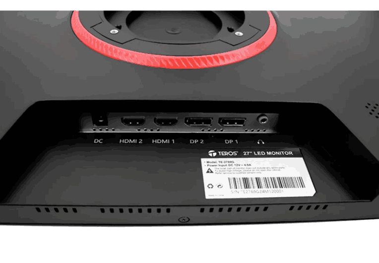 Monitor TEROS de 27" TE-2769G Plano Gaming 180Hz 1MS SALIDA DE AUDIO QHD 2560X1440 1DP 1HDMI