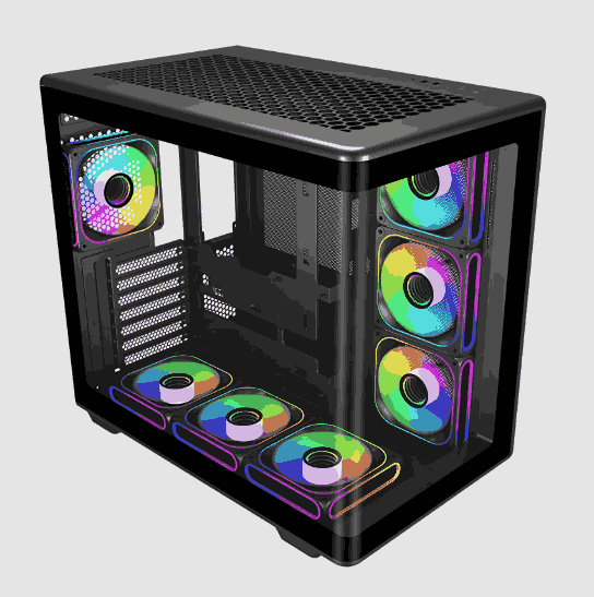 CASE COOLERMASTER Elite 600 Mid Tower Black ARGB REAR 3x120mm Side Mount
