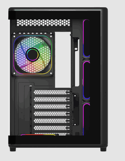 CASE COOLERMASTER Elite 600 Mid Tower Black ARGB REAR 3x120mm Side Mount