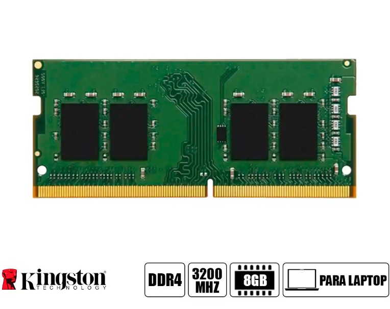 Memoria Ram Laptop Kingston 8GB DDR4 3200MHZ  CL22 ECC 260pin SO-DIMM KVR32S22S8/8WP