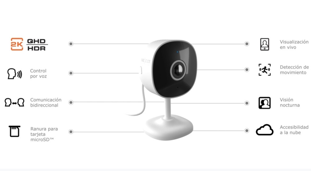 Camara Nexxt Solutions Home NHC-I710 2PK 2K QHD HDR Smart Wifi 2k Indoor 2-Pack