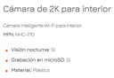 Camara Nexxt Solutions Home NHC-I710 2PK 2K QHD HDR Smart Wifi 2k Indoor 2-Pack
