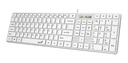 Teclado Genius SlimStar 126 Multimedia USB Ultradelgado Blanco