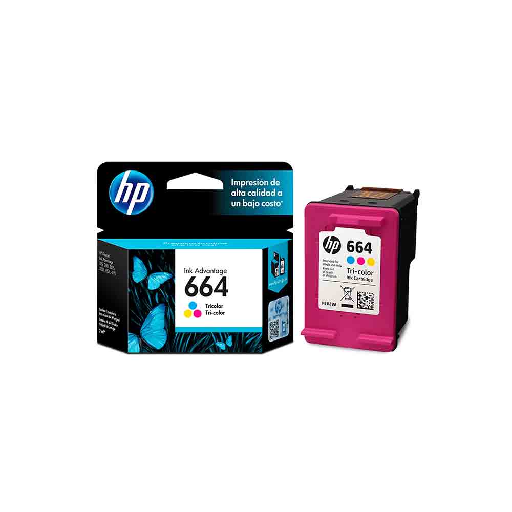 Cartucho HP 664 TriColor F6V28AL para 2135/2675/3635/3775/3787/3785/4535/4675
