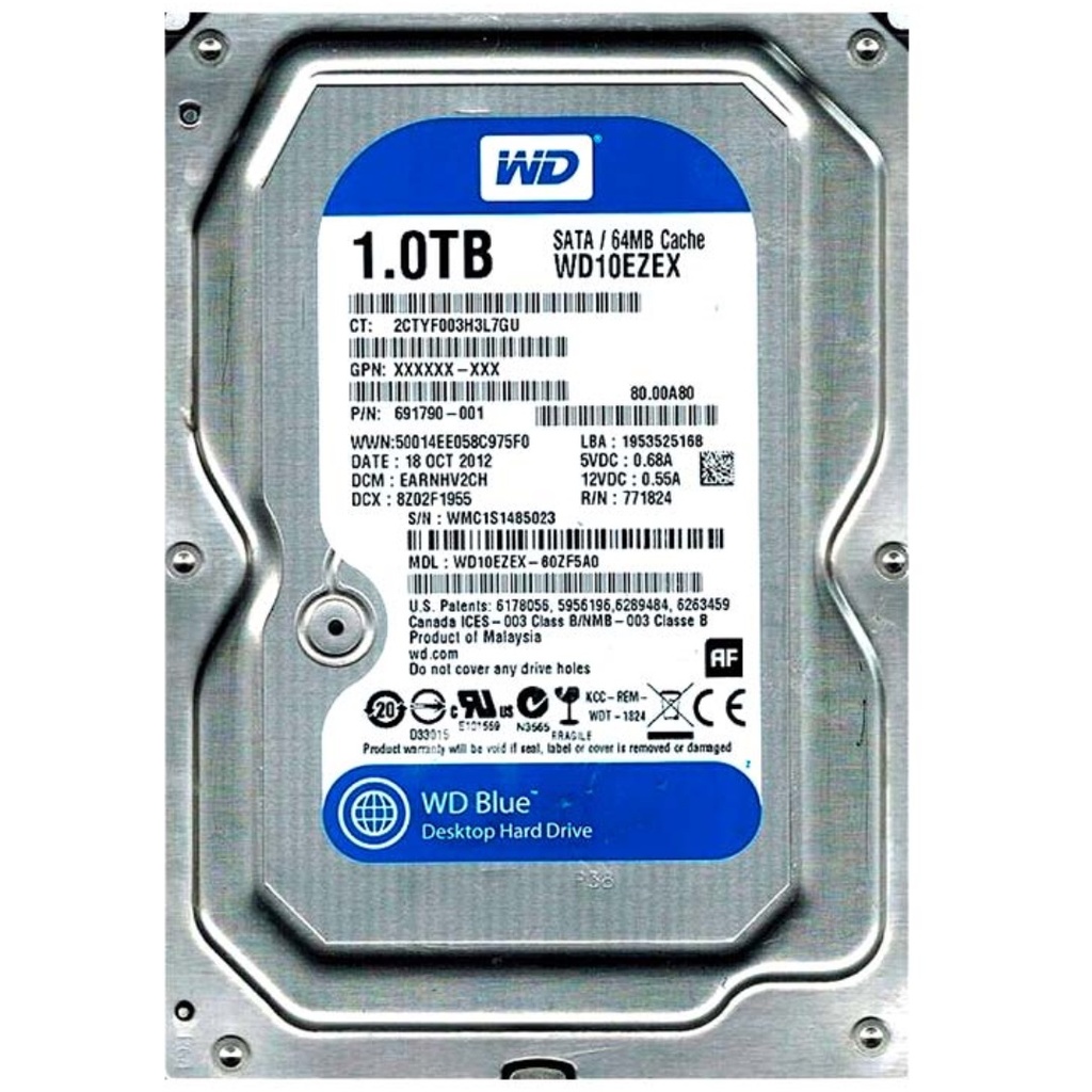 Disco Duro Interno 1tb WD Serie Blue HDDWD WD10EZEX