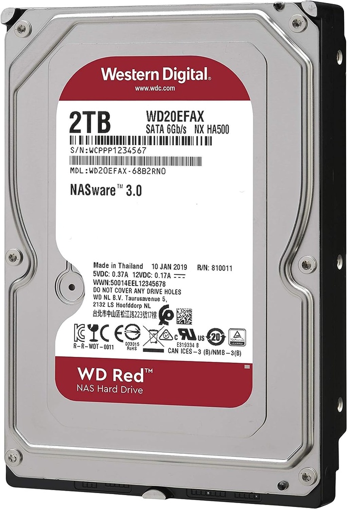 Disco Duro Interno 2tb WD Red - 3.5" SATA 3 Modelo: WD20EFAX