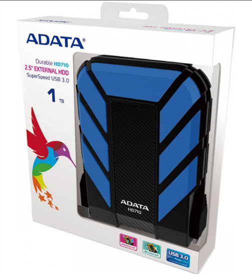 Disco Duro Externo Adata 1tb HD710 Azul USB3,0 Antishock Water Resist AHD710P-1TU31-CBL
