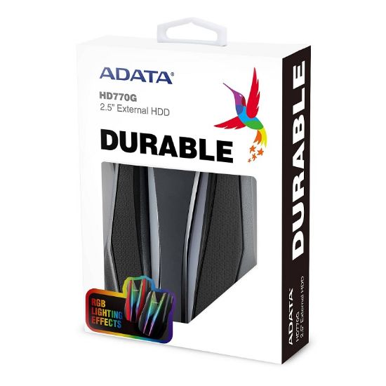Disco Duro Externo Adata 1tb HD770G RGB USB3.0 ANTI-GOLPE NEGRO 