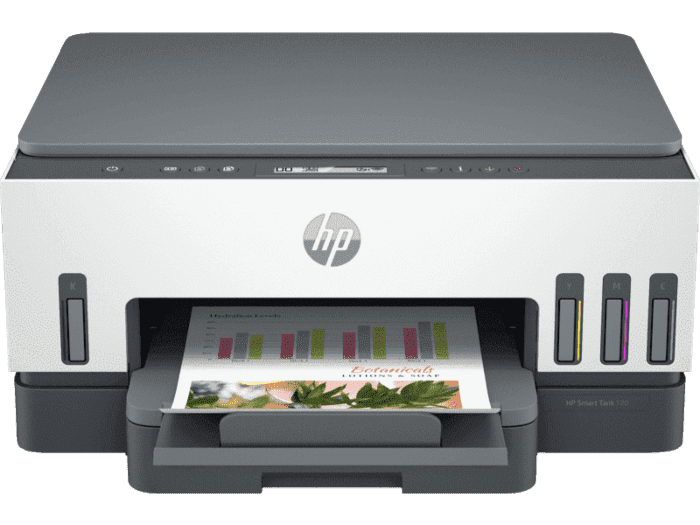 Impresora HP Color Multif Smart Tank 720 Wireless Usb2,0 Wifi Bluetooth 4800x1200dpi Negro