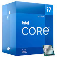 Procesador Intel Core i7 12700F - 2.1 GHz up to 4,9 GHz  - 12 núcleos - 20 hilos - 25 MB caché - LGA1700 Socket - Power Base/Turbo  65W/180W - Caja 12Va Generacion