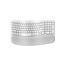 Teclado Logitech Ergonomico WAVE KEYS con reposamanos wireless USB White 920-012279