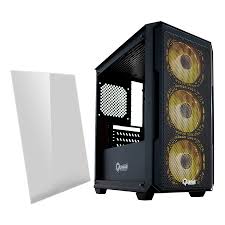 Case Quasad Gaming QG-002 USB3.0 2USB1.0 AUD-FRONT SIDE-GLASS 4RGB-1FRT-2TOP-1REAR BLACK