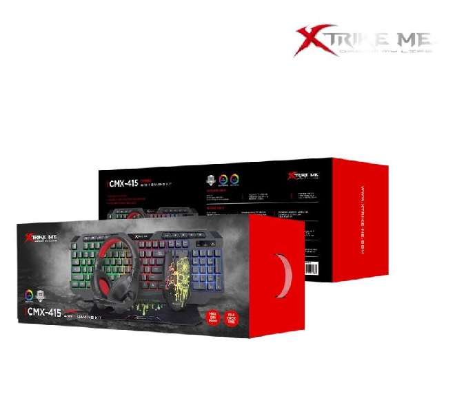 Combo Gaming Xtrime Me CMX-415 SP 4 en 1 Teclado + Mouse + Auricular + Mousepad