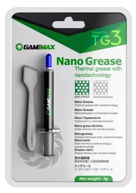 Pasta Termica Gamemax TG3 Nano Grease para CPU 3Gr