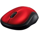 MOUSE LOGITECH M185 ROJO-NEGRO WIRELESS USB PLUG AND PLAY 910-003635