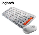 TECLADO + MOUSE LOGITECH POP ICON INALAMBRICO WHITE 920-013055