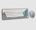 Combo Teclado + Mouse Alcatroz Tetriz Air 300C Winter White Multidispositivo Recargable Inalambrico Bt
