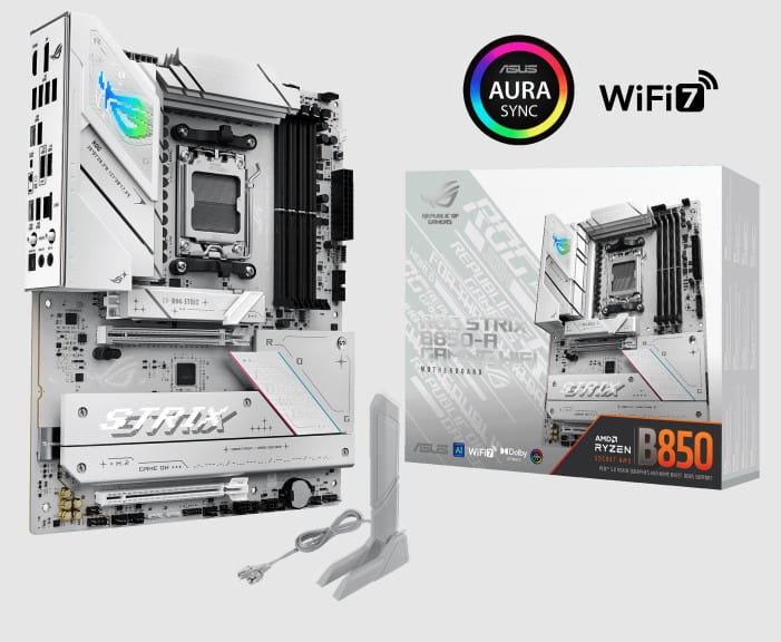 MBO ASUS ROG STRIX GAMING B850-A AM5 AMD Ryzen 9000 DDR5-8000Mhz WIFI BT DP HDMI 4M.2 PCIe 5.0