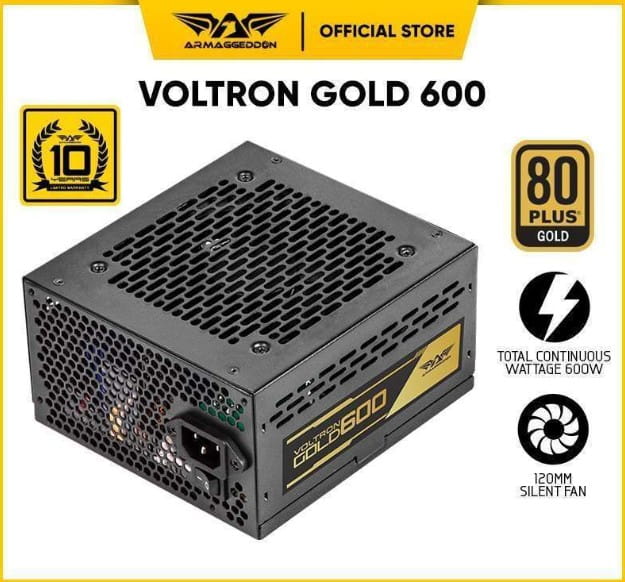 FUENTE DE PODER ARMAGGEDDON VOLTRON GOLD 600 Certificacion 80Plus Gold