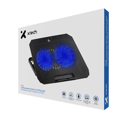 Laptop Cooler para Netbook 15.6" XTA-156 2 Ventiladores 140mm 2USB
