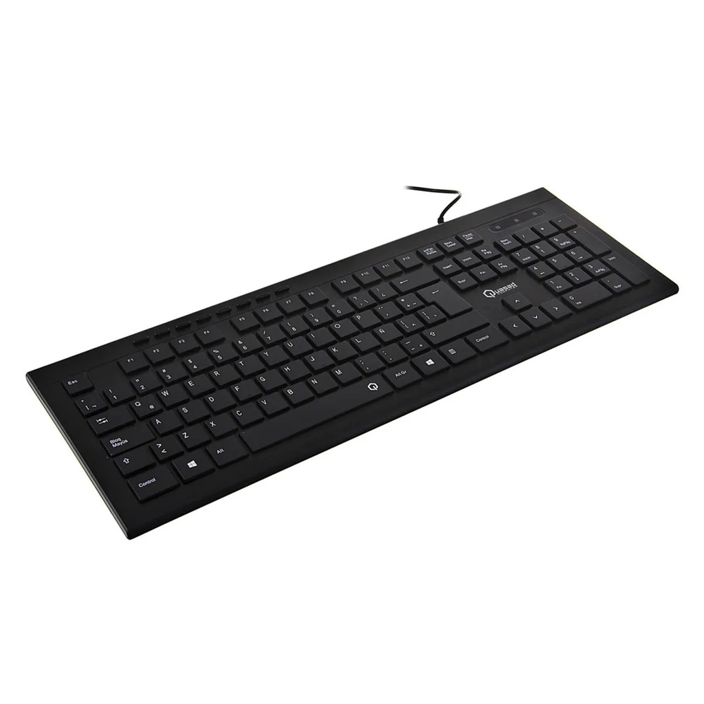 Teclado Quasad QK-440C Black con teclas multimedia USB