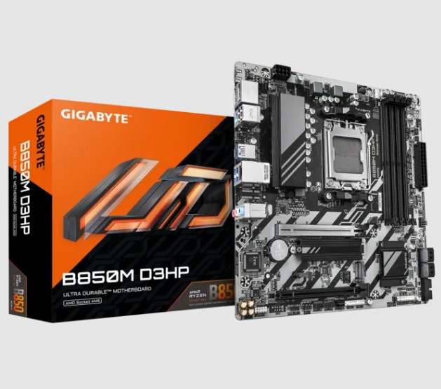 Mainboard Gigabyte B850M D3HP AM5 ddr5 4 slots HDMI DP 10/100/1000 mATX