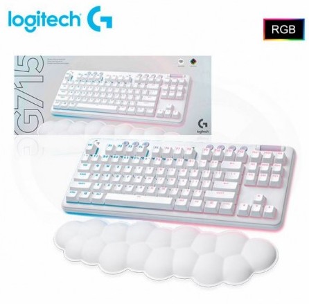 Teclado Logitech Gaming G715 Mecanico Lightspeed RGB Inalambrico White 920-010453