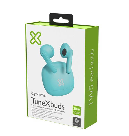 AUDIFONO + MICROFONO TUNEXBUDS KLIP XTREME KTE-007AQ AQUA