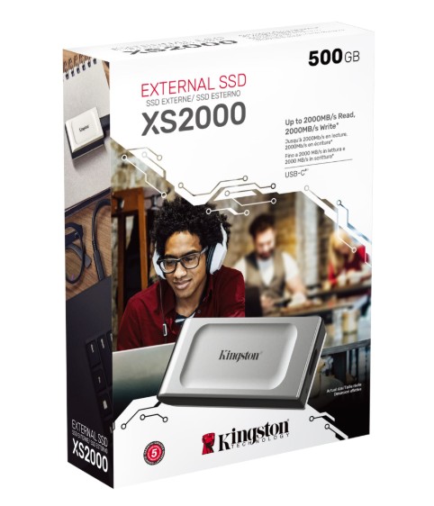 SSD Kingston Externo XS2000 1Tb Usb Type-C USB 3,2 Gen 2x2 2000MB/s lectura y 2000MB/s escritura SXS2000/1000G