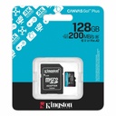 [LT4887] Memoria Kingston Micro Sd 128gb Canvas Go! Plus Class 10 Up to 200Mb/s Read Con Adaptador Ideal Celulare SDCG4/128GB