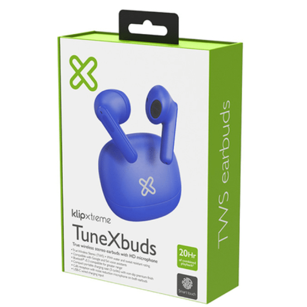 AUDIFONO + MICROFONO TUNEXBUDS KLIP XTREME KTE-007BL Azul