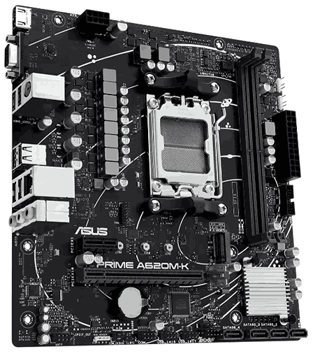 Mbo Asus Prime A620AM-K Amd Am5 Ryzen 7000-9000 2xddr5 Hdmi Displayport 1xM.2 4xSATA 6Gb/s Pcie4.0 Micro-atx