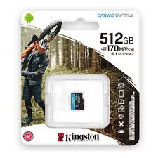 [LT4244] Memoria Kingston Micro Sd 512gb Canvas Go! Plus Class 10 Up to 170Mb/s Read Con Adaptador Ideal Celulare