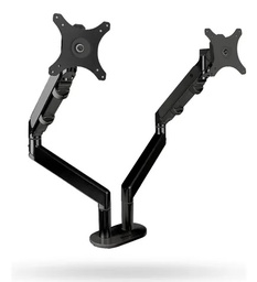 [LT4482] Soporte Para Monitor Quasad Doble Brazo para Escritorio Mon-17-32inch con Bandeja para Laptop De 11-17inch QARM QARML