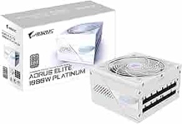 [LT4632] Fuente de Poder Gigabyte Aorus Elite 1000W Platinum White Full Modular GP-AE1000PM PG5 ICE