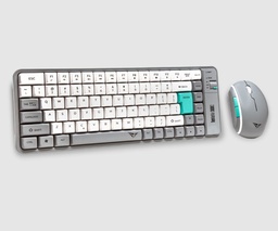 [LT4635] Combo Teclado + Mouse Alcatroz Tetriz Air 300C Winter White Multidispositivo Recargable Inalambrico Bt