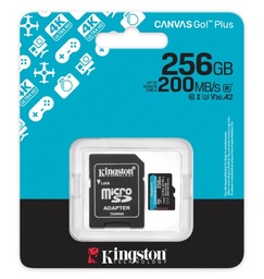 [LT4731] Memoria Kingston Micro Sd 256gb Canvas Go! Plus up to 200MB/s Read Class 10 Con Adaptador SDCG4/256GB